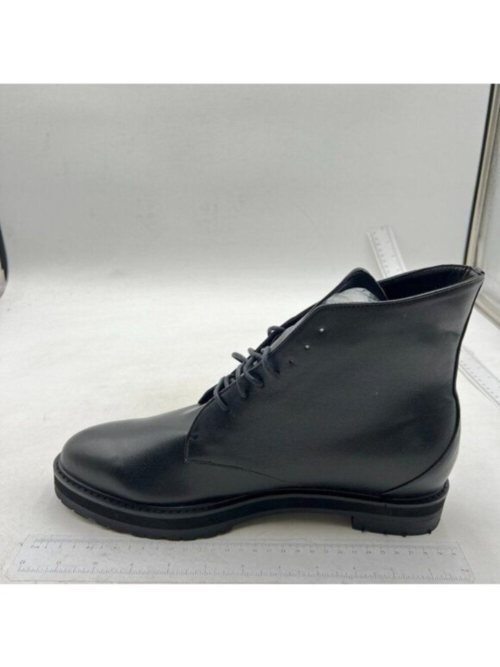 Boot Company Women's Lace up Leather Combat Boots Black